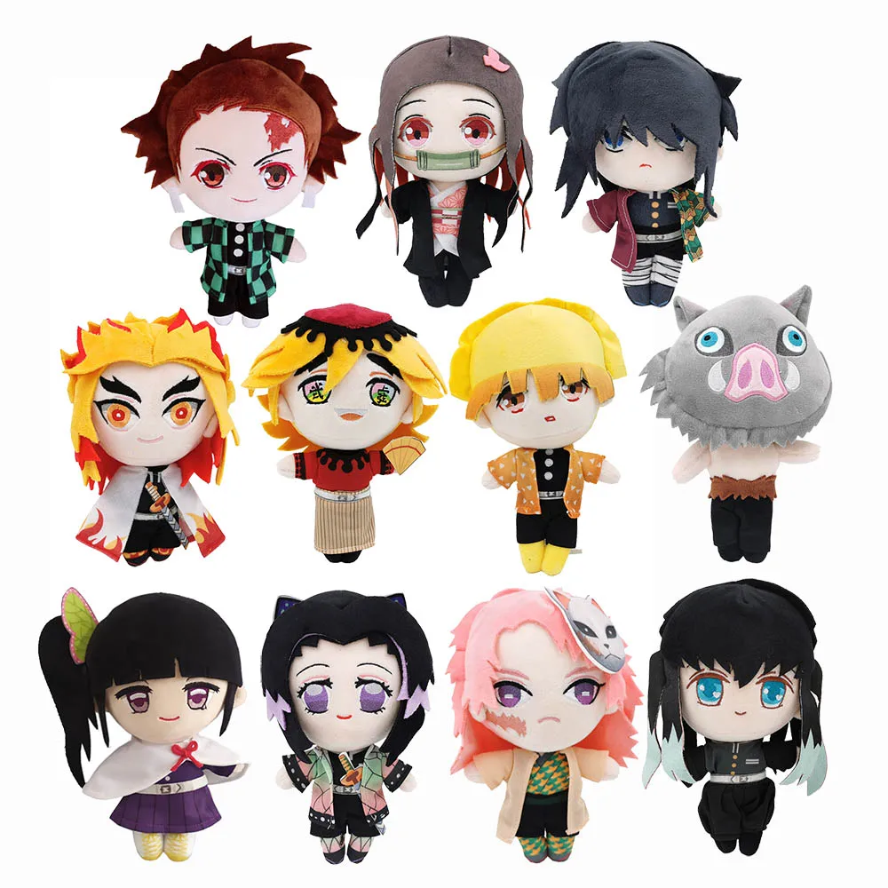 Kimetsu no Yaiba Nezuko Tanjirou Douma Makomo Kochou Shinobu Косплей 20 см Плюшевые Куклы Фигурки игрушки