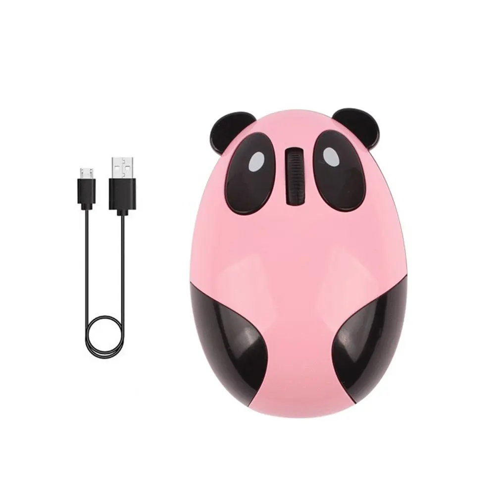 

Silent Mouse 2.4G Wireless Charging Mouse Wired Cute Cartoon Panda Mause USB Cable 3D Gaming Mice With Mouse Pad