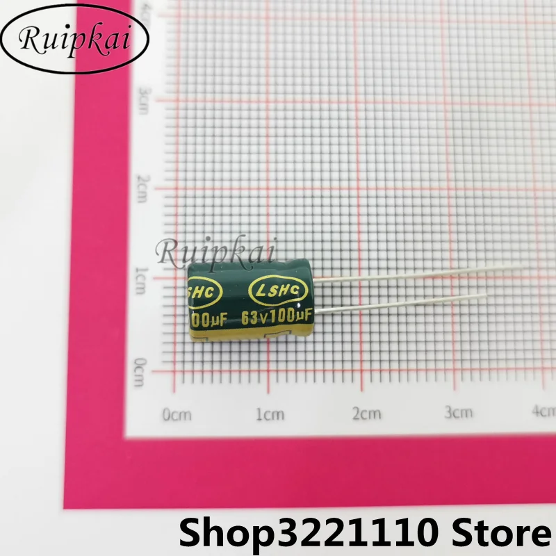 50pcs 100UF 63V 8x12mm Aluminum Electrolytic Capacitor 63V 100UF 8*12mm CL series 105
