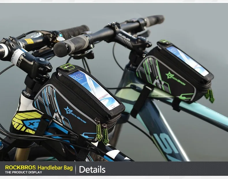 ROCKBROS, 5,8, 6,0, 6,2 дюймов, сумка для велосипеда с сенсорным экраном, водонепроницаемая, для велосипеда, верхняя труба, рама, сумки для хранения, MTB, дорожный велосипед, велосипедные аксессуары
