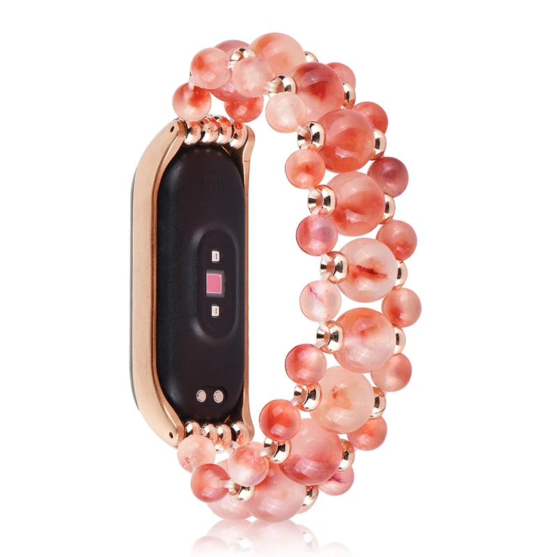 Браслет из агата для xiaomi mi Band 3 4 спортивный ремешок для часов Силиконовый ремешок для xiaomi mi band 3 4 браслет mi band 4 3 для женщин