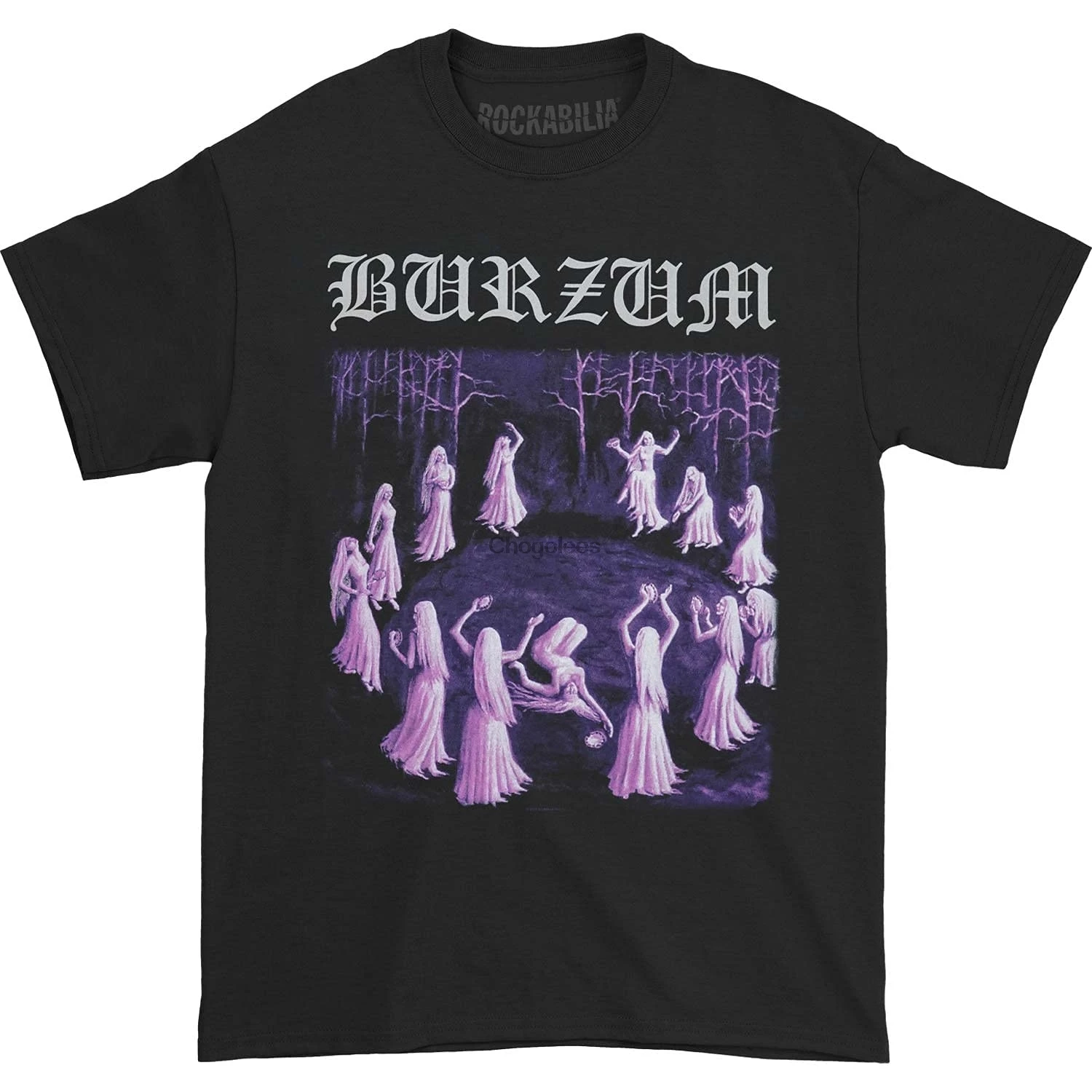 Мужская танцевальная футболка Burzum с ведьмами большая черная |