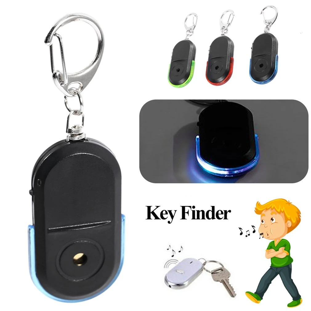 Anti-Lost Alarm Key Finder Locator Keychain Whistle Sound With LED Light Mini Anti Lost Key Finder Sensor zigbee siren alarm