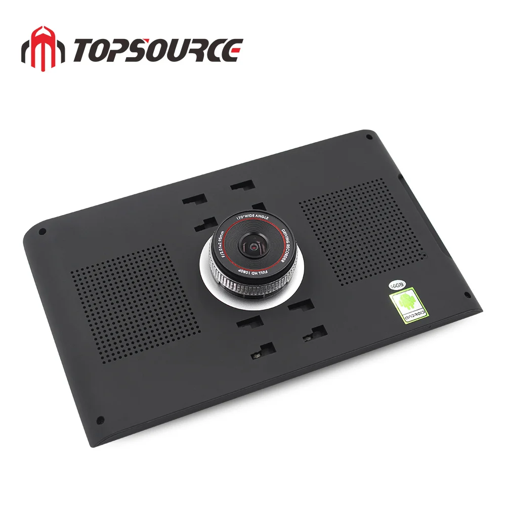 TOPSOURCE Android 9 дюймов Автомобильный грузовик gps навигация 16 Гб DVR видео рекордер планшет AV-IN Поддержка Камера заднего вида с бесплатными картами
