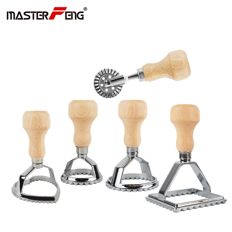 Ravioli Cutter with Roller Wheel Set Pasta Press Tool Kitchen Mold with