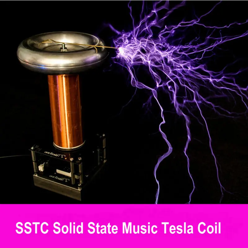Катушка Тесла производитель искусственных молний музыка катушка SSTC молния