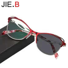 Модная оправа для очков в стиле кошачьи глаза, сплав полная оправа Дамские очки для чтения, фотохромные очки для чтения, женские солнцезащитные очки