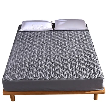 

New 100% Cotton Thicken Bed Sheet Quilted Sheet Bedding Linens with Elastic Band Dust Proof Mattress Protector for Bed Anti-mite