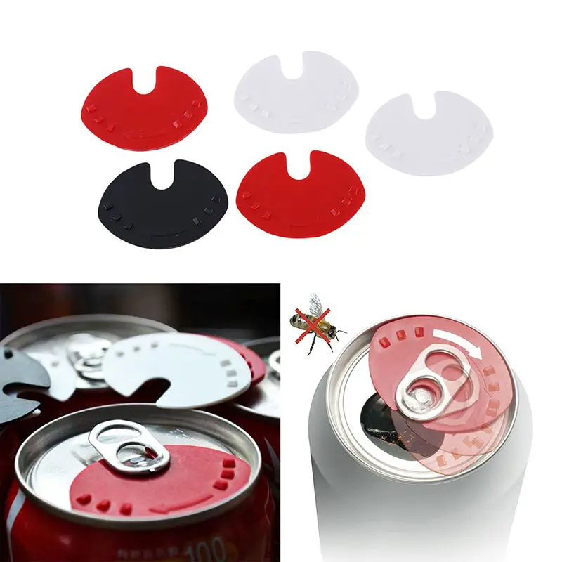 Creative New 5Pcs Easy Pull Plastic Can Drink Leak Proof Cover Portable Device Fresh Keeping Bottle Cap Kitchen Closures | Дом и сад