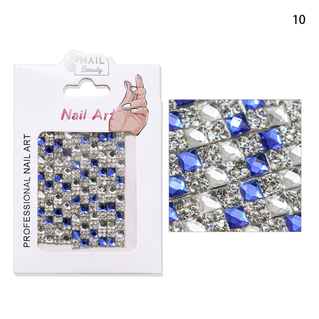 Luxurious Nail Crystal Chains NICE French Wide Lines AB Arbitrary Cut Charms Rhinestones Glass Belt Nail Art Gemchain 3D