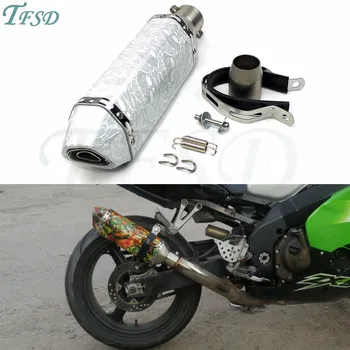 

NEW fashion Muffler 36-51mm Universal Motorcycle for Akrapovic Exhaust pipe Modified Muffler for Yamaha kawasaki Honda Suzuki