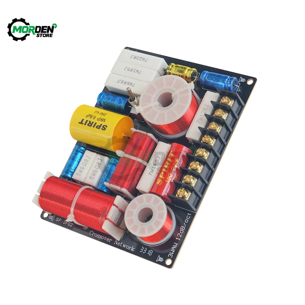 

280 Вт 3-полосный аудиопередатчик высоких + средних + басовых независимых фильтров, делитель частоты для самостоятельной сборки динамика