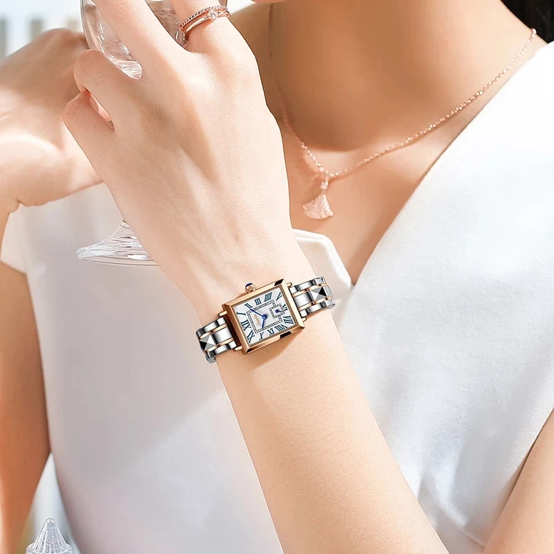 LIGE Luxury Women Watch Top Brand Fashion Waterproof Stainless Steel Sunkta Ladies Quartz Wristwatch Montre Femme Beautiful