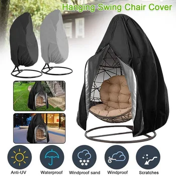 

Outdoor Swing Eggshell Chair Dust Cover Garden Weave Hanging Egg Chair Seat Cover Anti-UV Waterproof Home Hanging Organizer New
