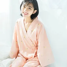 2021 Women's Pajamas Set V Neck Design Japanese High-Grade Like Home Clothes Large Size Also Wear In Outdoor