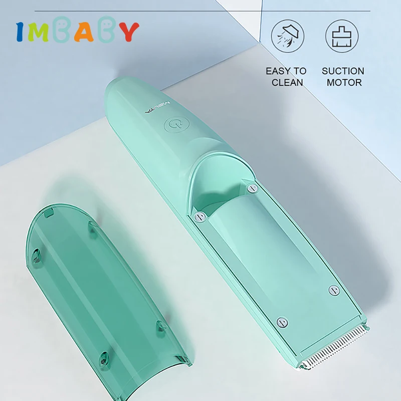 IMBABY Kid Electric Hair Trimmer Baby USB Waterproof Home-Use Automatic Gather Hair Clipper Child Adult Mute Sleep Haircut
