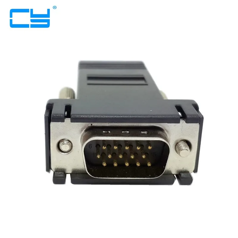 

1 шт. мужской удлинитель VGA для LAN CAT5 CAT6 RJ45 адаптер для сети Женский комплект для ПК портативный