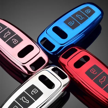 

High quality New Soft TPU Remote Car Key Fob Case For Audi A6L A7 A8 C8 Q8 D5 2018 2019 Full Cover Protector Shell Accessories