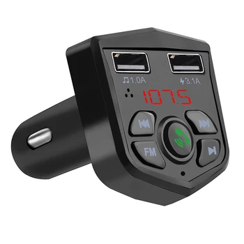 

Bluetooth 4.2 MP3 Player Handsfree Car Kit FM Transmitter support TF Card U disk Fast Dual USB Charger Power Adapter