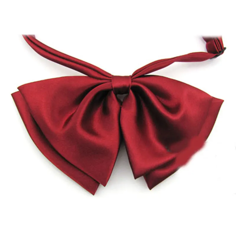 Женский галстук-бабочка красного черного цветов 1 шт. однотонный для девушек