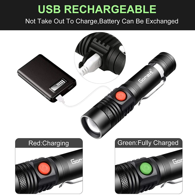 5 Вт 1а usb зарядка светодиодный светильник-вспышка высокой яркости Телескопический факел лампа светильник на открытом воздухе Кемпинг Туризм портативный светильник ing