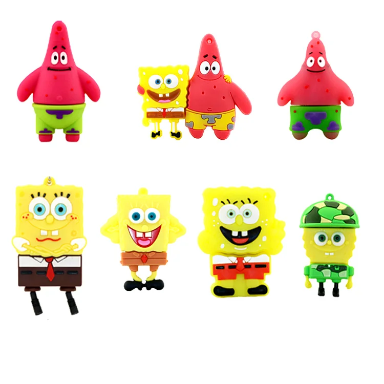 

Usb Flash Drive 512GB Waterproof Classic Spongebob Usb Stick 128G 2.0 Pen Drive 256GB Pendrive Memory Stick U Disk Free Shipping