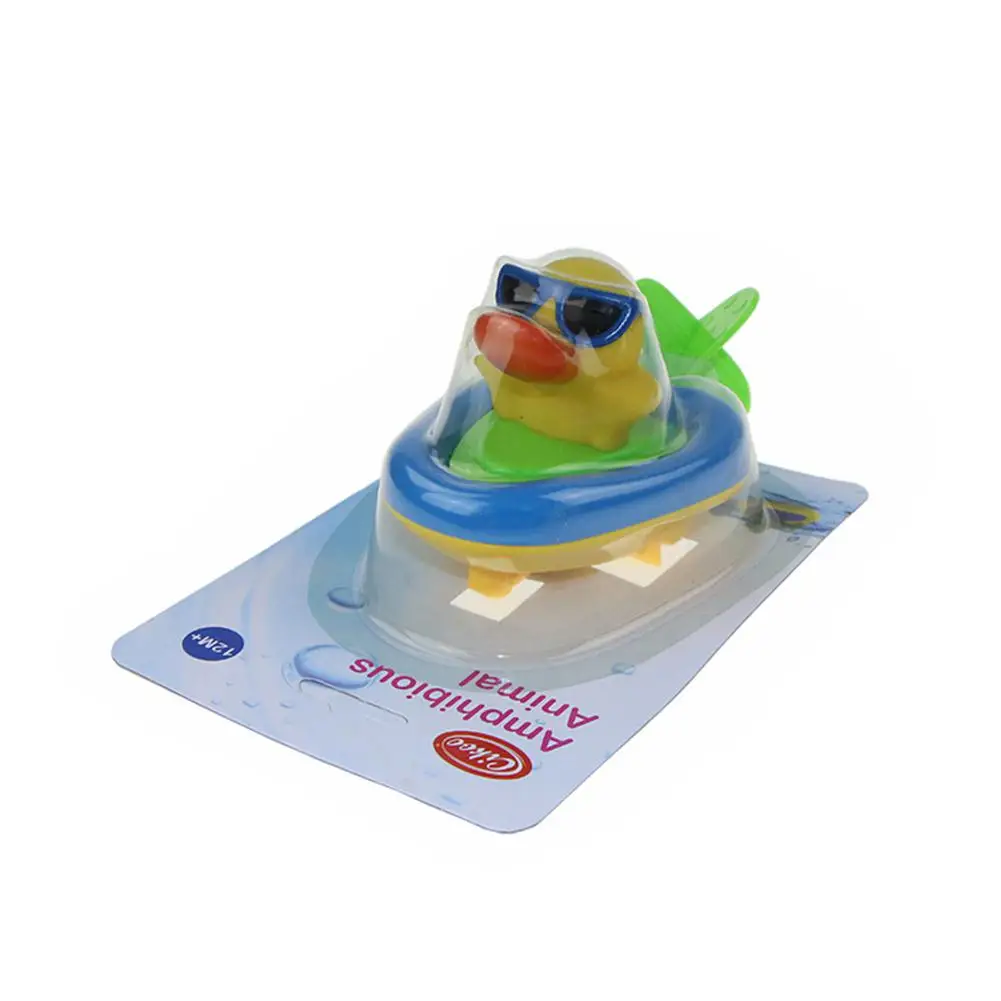 None plastic Pull String утка крокодил Пеликан животное лодка плавание Bathtime забавные игрушки для ванной для мальчиков девочек детей - Цвет: Duck