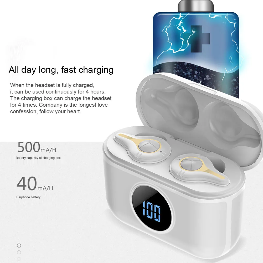 TWS стерео Hands Free спортивные мини портативные Bluetooth 5,0 IPX5 водонепроницаемые беспроводные наушники с шумоподавлением зарядная коробка для улицы