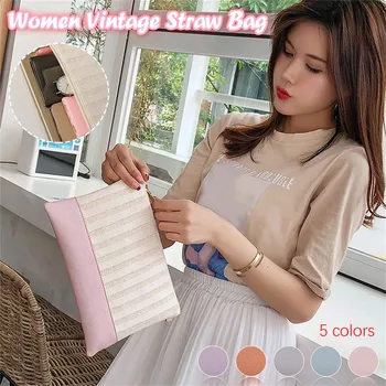 

2020 Causal For Women Vintage Bags Straw Bag Casual Wild Vacation Weave Crossbody Bag Mini Bag Pack For Girls#G30