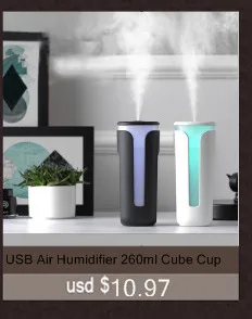 Creative 420ml Time Humidifier USB Essential Oil Diffuser For Home Office Aromatherapy Humidificador Difusor LED nightLight Lamp