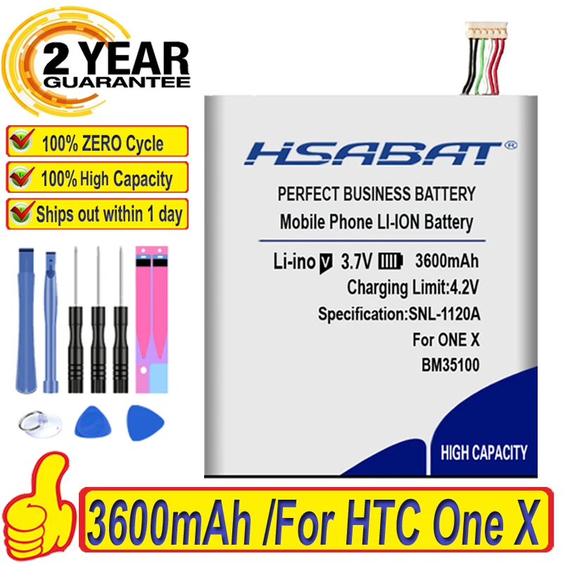 Аккумулятор HSABAT BM35100 BJ83100 3600 мАч для HTC One X S720e S Z520e + S728E 720T X720d X325E X325S G23 | Мобильные