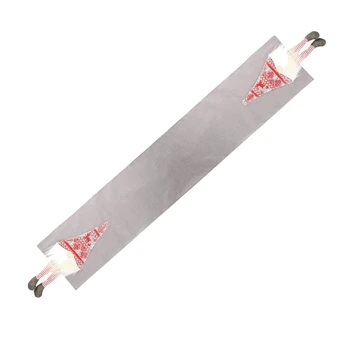 

New Year Table Mat Christmas Table Runners 180x33cm Santa Claus Christmas Table Runner Cloth Cover for Home Decoration-Gray