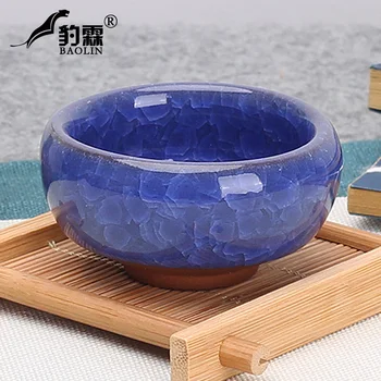 

celadon Ru kiln ice crack Kungfu small tea cup ceramic tea cup tea cup household purple sand single tea cup tea making