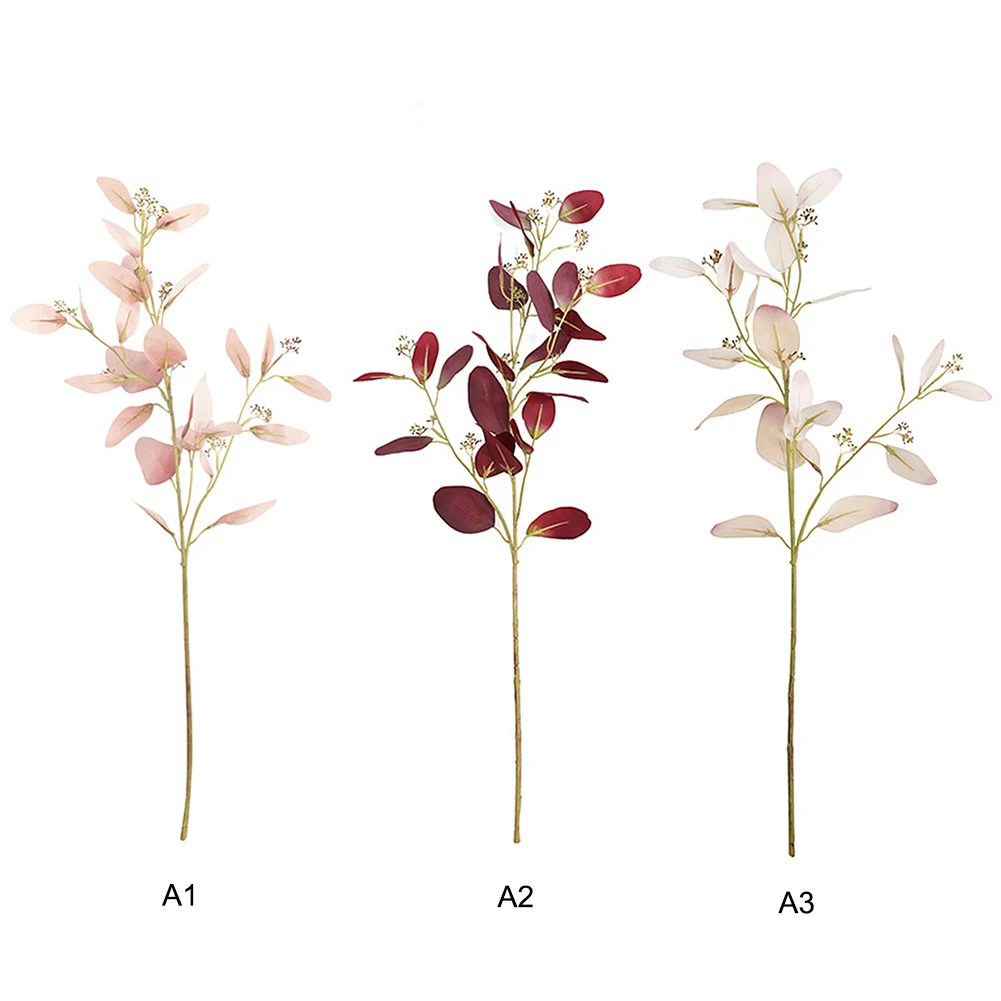 

Artificial Eucalyptus Leaf Branches Flowers Simulation Green Plant Real Touch Fake Flower Home Wedding Party Desktop Decoration