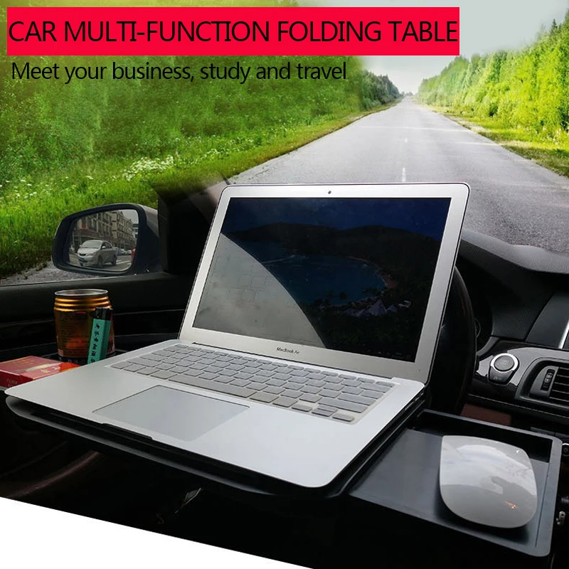 Car Table Retractable Folding Tray Desk for Laptop Phone Food Drink Mount  Holder Interior Auto Back Seat Phone Support Accessory