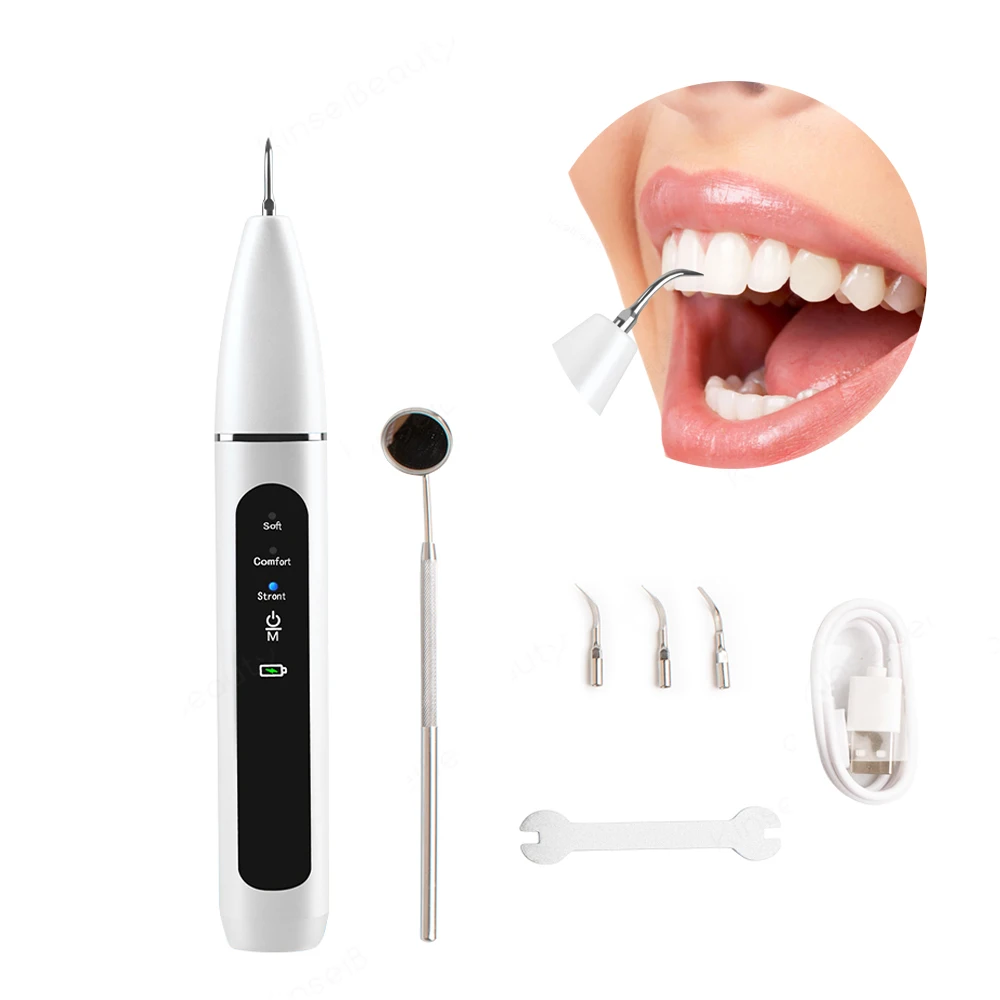 Ultrasonic Tooth Scaler Calculus Remover Dental Scaling Electric Sonic Stains Tartar Plaque Remover Ultrasonic Teeth Cleaner