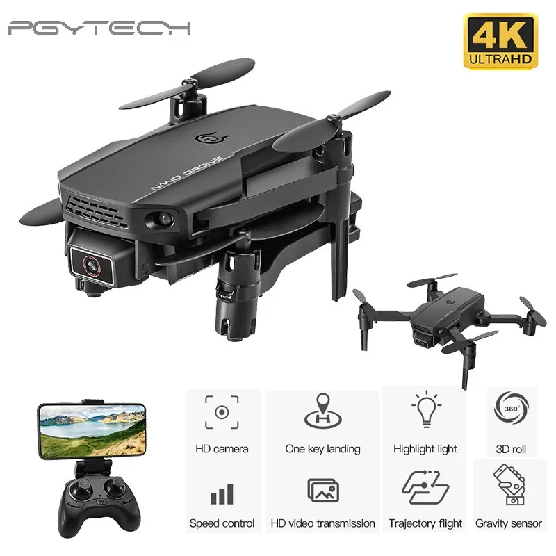 Мини-Дрон PGY с 4K камерой HD складные Дроны возвратом одной кнопкой FPV Квадрокоптер