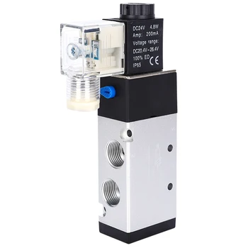 

Shut-off Valve 4V310-10 Outlet-Type 2-Position 5-Way Electromagnetic Valve Industrial Accessory for AirTAC(DC24V) Manual Flush