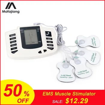 

EMS Body Electrical Muscle Stimulator Russian/English Button Therapy Massage Pulse Tens Acupuncture Back Neck Slipper Massage