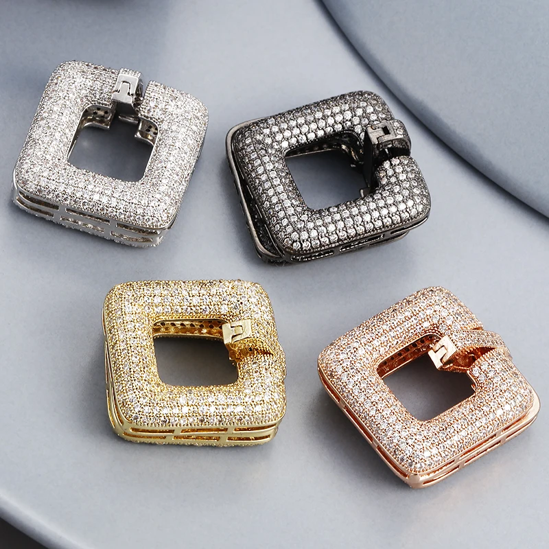 

MINHIN Fastener Closure Clasp For Pearls Bracelet Necklace Jewelry Making Luxury Cubic Zirconia Connectors Hand Made Components