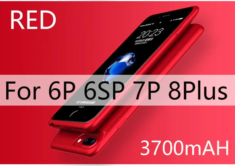 As Picture Show7 Чехол для iPhone 6, 6 S, 7, 8, 2500 мА/ч, внешний аккумулятор, зарядное устройство, чехол, 3700 мА/ч, для iPhone 6 Plus, 6S Plus, 7 Plus, 8 Plus - Цвет: As Picture Show7