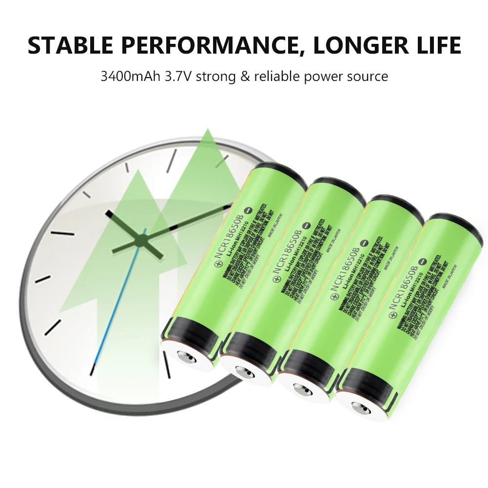 Литий ионная аккумуляторная батарея Panasonic 1/2/4/6/8/10x NCR18650B 2020 3 7 3400 в 18650