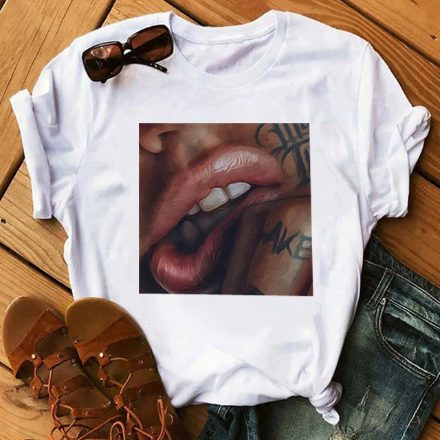 

Punk Style Women T Shirt Summer Short Sleeve Tops Tee White Tee Funny T-shirts Loose Graphic T-shirt Female T-shirts Women Tee