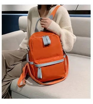 

10L Nylon Mini Backpack Women 2020 School Bag Small Backpacks Teens Teenage Girls Orange Yellow Black Mochila Soft Handle Zipper