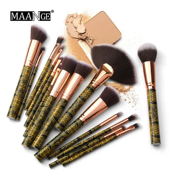 

The Manufacturer Sells MAANGE MAANG's New 15 Pieces of Black and Gold Pattern Cosmetic Brushing and Cosmetic Tools.