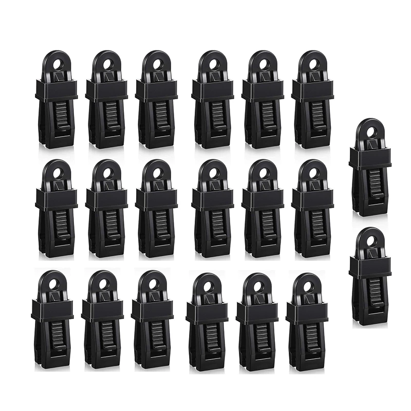 

20 Pcs Tarp Clips Multipurpose Secures Clamp with Strong Clamp Trap Clip Camping Clamp Clip Tighten Lock Grip Tent Snap for Outd