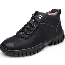 Новые уличные зимние мужские ботинки мужская обувь альпинистские повседневные кроссовки Нескользящая зимняя обувь на плоской подошве ботинки из натуральной кожи зимние ботинки