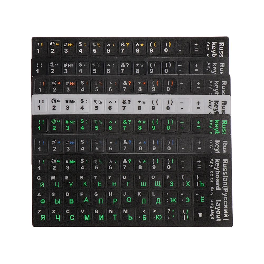 

1PC Ultra-thin Russian Letters Keyboard Stickers Frosted PVC for Notebook Computer Desktop Keyboards Keypad Laptop Accessories