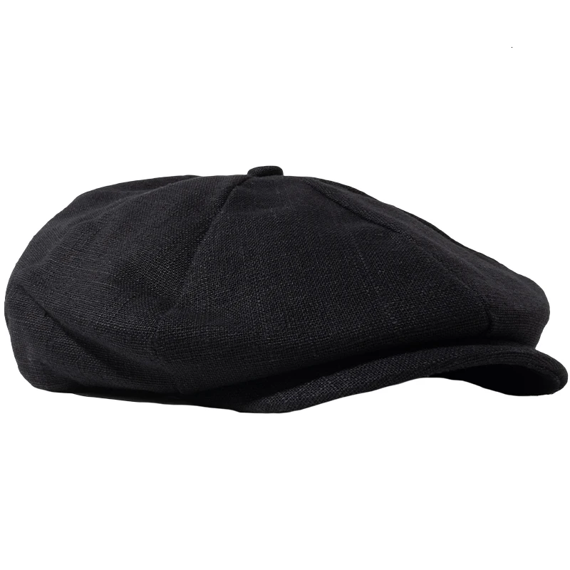 Мужская шапка размера плюс Плюща с большой головой, Мужская кепка на весну, лето и осень, кепка с газетчиком высшего класса для папы, льняная берет, кепка s M 55-58 см L 59-61 см