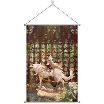 

Anime Mononoke Hime Princess Personalize Customer Made Alloy Fabric Wall Poster Scroll 60x90cm 24x36inches